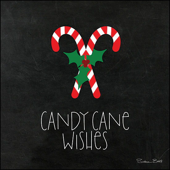 Susan Ball SB621 - Candy Cane Wishes Chalkboard Art, Candy Canes, Candy, Holidays from Penny Lane