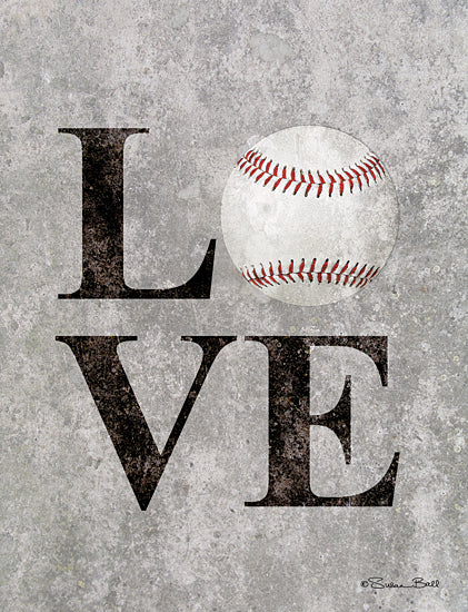 Susan Ball SB670 - SB670 - LOVE Baseball - 12x18 Love, Baseball, Children, Games, Sports from Penny Lane