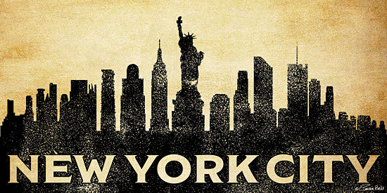 Susan Ball SB696 - SB696 - New York City Skyline - 18x9 New York City,  Skyline, City, Buildings, Urban, Black and Gold from Penny Lane