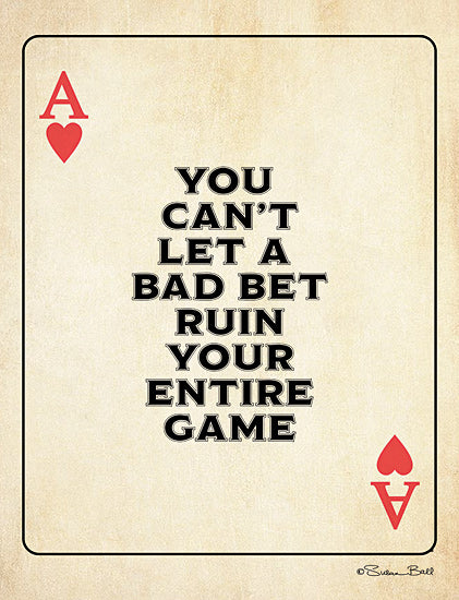 Susan Ball SB700 - SB700 - Ace of Hearts - 12x16 Playing Cards, Ruin Your Game, Motivational, Signs from Penny Lane