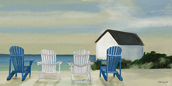 Stellar Design Studio SDS225 - SDS225 - Beach Chairs Panorama - 18x9 Beach Chairs, Beach, Ocean, Coastline from Penny Lane