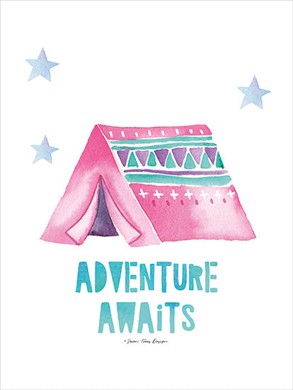 Seven Trees Design ST284 - Adventure Awaits - Adventure, Kids, Tent, Camping from Penny Lane Publishing