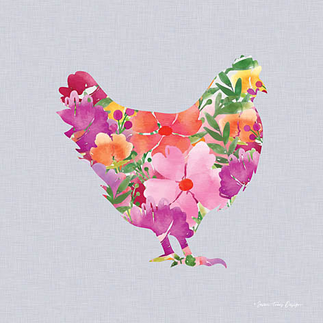 Seven Trees ST288 - Floral Chicken - Chicken, Flowers, Tropical from Penny Lane Publishing