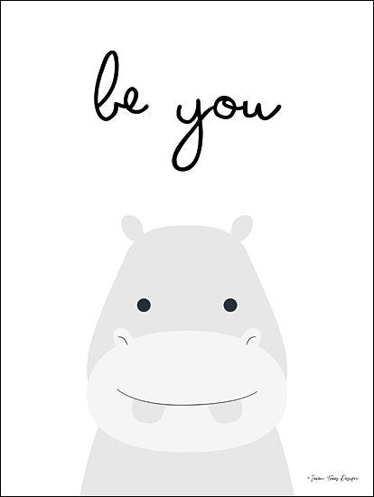 Seven Trees Design ST370 - Be You Be You, Hippo, Hippopotamus, Babies, Kid's Art from Penny Lane
