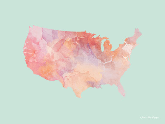 Seven Trees Design ST391 - Marble USA Map United States, Map, Silhouette, USA, Marble from Penny Lane
