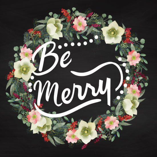 Seven Trees Design ST425 - Be Merry Wreath Be Merry, Holidays, Wreath, Flowers, Greenery from Penny Lane