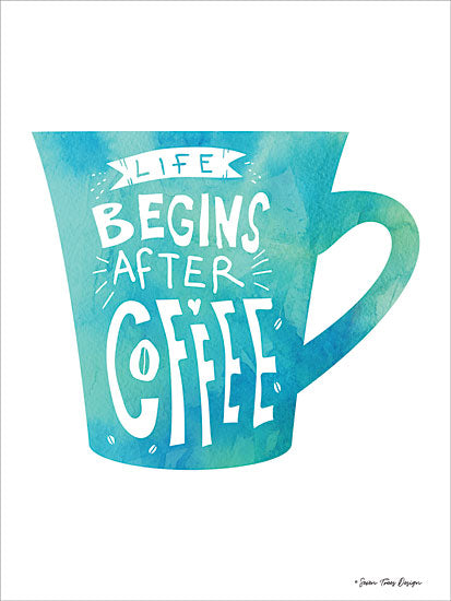 Seven Trees Design ST570 - Life Begins After Coffee - 12x16 Coffee, Coffee Cup, Humorous, Life Begins After Coffee from Penny Lane
