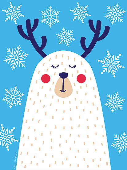Seven Trees Design ST597 - Snowflake Reindeer - 12x16 Reindeer, Snowflakes, Winter, Holidays from Penny Lane