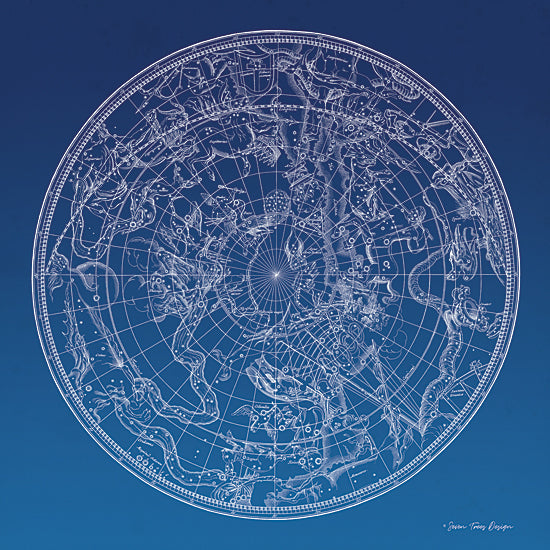 Seven Trees Design ST619 - ST619 - Constellations Map I - 12x12 Constellations, Map, Blue and White, Astronomy from Penny Lane