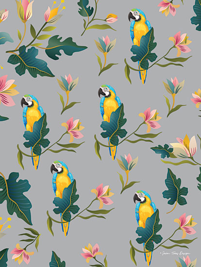 Seven Trees Design ST638 - ST638 - The Macaw Pattern - 12x16 Patterns, Macaw, Parrot, Floral, Botanical from Penny Lane