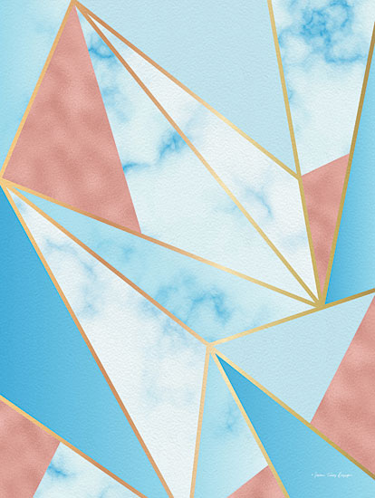Seven Trees Design ST659 - ST659 - Geometric Sky - 12x16 Geometric, Pattern, Abstract, Modern, Triangles, Clouds from Penny Lane